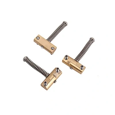 Abbildung von Alnicov Gitarren kompensierte Brücke Messing Sättel Set (3 Stück) 10,8 mm Barrel Style Stegsattel für Telecaster Tele E Gitarre