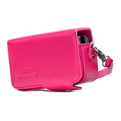Abbildung von MegaGear Canon PowerShot SX740 HS, SX730 HS Leder Kameratasche mit Trageriemen Rosa
