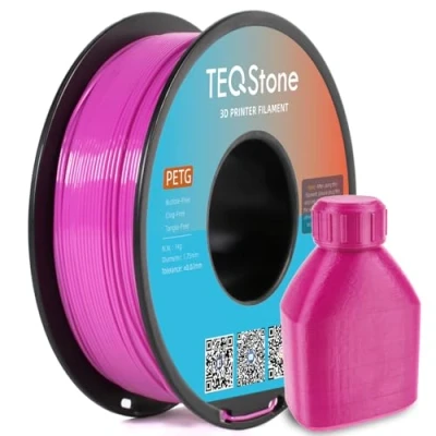 Abbildung von TEQStone PETG Filament 1.75mm Rosa 1KG, Maßhaltigkeit +/ 0.02mm Spule Sauber Gewickelt 3D Drucker Vakuumverpackung