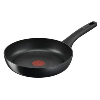 Abbildung von Tefal G28804 Hard Titanium On Bratpfanne 24 cm Aluminium unbedenkliche Antihaftversiegelung Thermo Signal Temperaturanzeiger für alle Herdarten geeignet induktionsgeeignet Schwarz