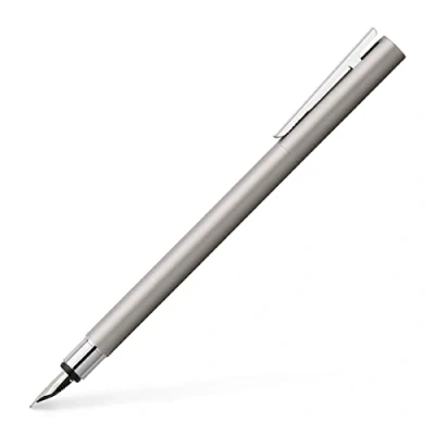 Abbildung von FABER CASTELL 342101 Füller Neo Slim Edelstahl, Federbreite F, silber matt