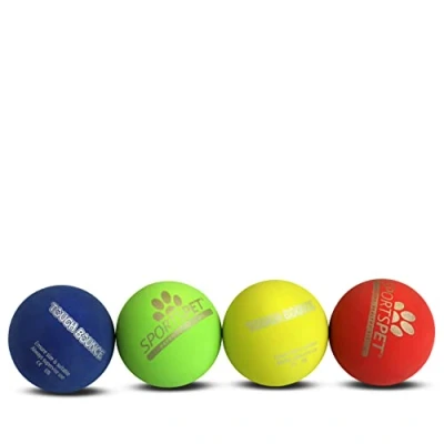 Abbildung von SPORTSPET Tough Bounce Smoothie Balls aus natürlichem Kautschuk für Hunde (Ø 65mm) (4er Pack) Pack Colourway 2)
