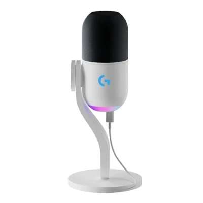 Abbildung von Logitech G Yeti GX dynamisches RGB Gaming Mikrofon mit LIGHTSYNC, USB zum Streaming, Superniere, Plug and Play für PC/Mac Weiß