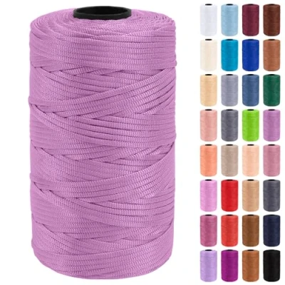 Abbildung von Uiopa Makramee Garn 3mm x 200m Polypropylen Flache Macrame Cord Band Schnur Farbig für Häkeln, Stricken, Dekoration, DIY Handwerk