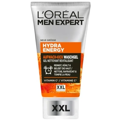 Abbildung von L&#039;Oréal Men Expert XXL Gesichtsreinigung gegen müde Haut für Männer, Erfrischendes Waschgel Unreinheiten, Herren Cleanser das Gesicht mit Guarana und Vitamin C, Hydra Energy, 1 x 150 ml