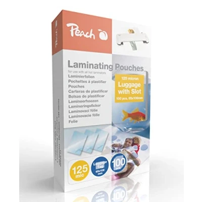 Abbildung von Peach Laminierfolien 65x108mm Gepäckanhänger 125 mic 100 pouches glänzend geeignet für alle Laminiergeräte PP525 11