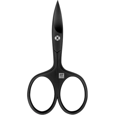Abbildung von ZWILLING Nagelschere (Scharfe, leicht gebogene Schneide mit Mikrozahnung, Hypoallergen, für Finger und Fußnägel), Premium, Schwarz, 90 mm