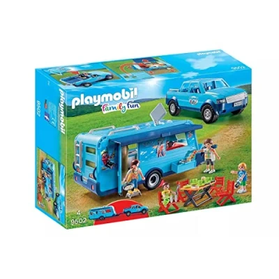Abbildung von PLAYMOBIL Family Fun 9502 Pick Up mit Wohnwagen, Ab 4 Jahren