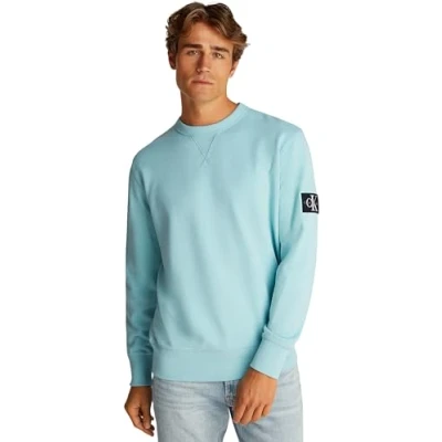 Abbildung von Calvin Klein Jeans Badge CREW NECK Sweatshirt, Herren, Größe: Small, Fresh mint