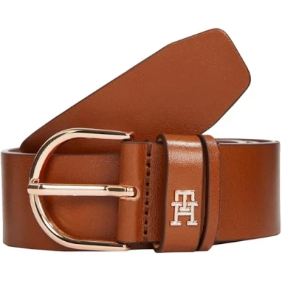 Abbildung von Tommy Hilfiger Damen Gürtel Essential Effortless 3,5 cm mit Dornschließe, Braun (Cognac), 110