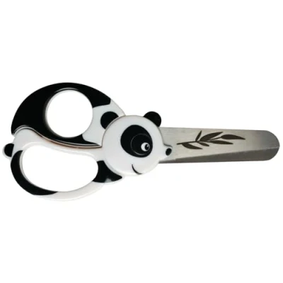 Abbildung von Fiskars Kinder Tierschere mit Panda Motiv, Ab 4 Jahren, Länge: 13 cm, Für Rechts und Linkshänder, Rostfreie Stahl Klinge/Kunststoff Griffe, Weiß/Schwarz, 1004613