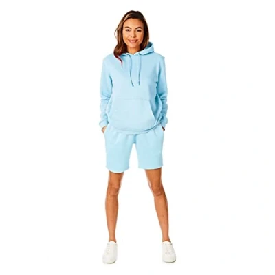 Abbildung von Light &amp; Shade LSLSWT005 Super Soft Touch Loungewear Kapuzen Sweatshirt Oberteil für Damen, Aquamarin, M