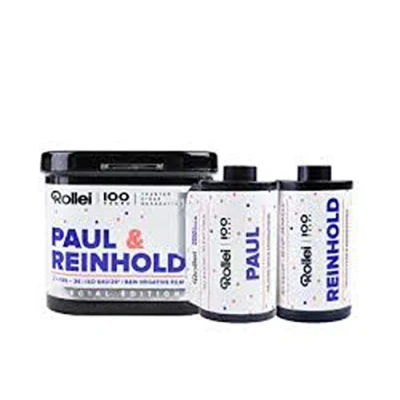 Abbildung von Rollei Paul &amp; Reinhold Schwarzweiß Negativfilm 35 mm 36 Aufnahmen ISO 640 Doppelpack Limitierte Edition zum 100 jährigen Jubiläum