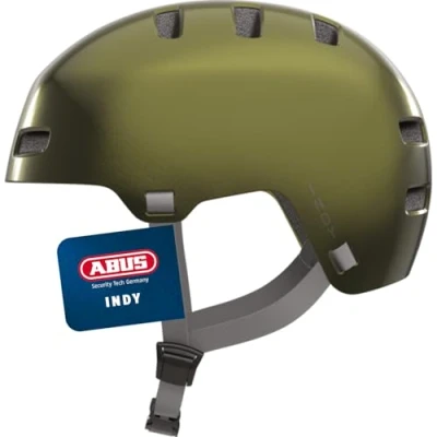 Abbildung von ABUS Fahrradhelm INDY Dirt Helm für Dirt, Skate, Slope und MTB mit optimierter Stoßdämpfung Jugendliche Erwachsene Größe L, Grün