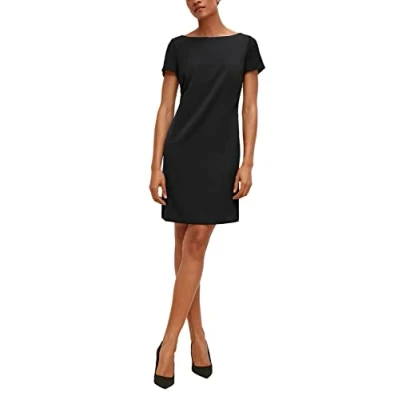 Abbildung von comma MIT Ubootausschnitt Freizeitkleid, Damen, Größe: 34, Schwarz