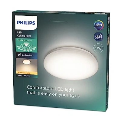 Abbildung von Philips Moire Wand und Deckenleuchte, 17W, warmweiß, weiß