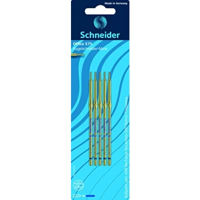 Abbildung von Schneider 77613 Schreibgeräte Kugelschreibermine Office 575, dokumentenecht, M, blau, 5er Blisterkarte