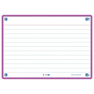 Abbildung von Oxford FLASH 2.0 Karteikarten A6, Lernkarten, 105x148mm, liniert, lila, 80 Blatt