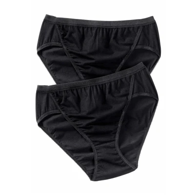 Abbildung von Ulla Popken Damen Jazz pants, 2er pack Panties, Schwarz, 62 64 EU