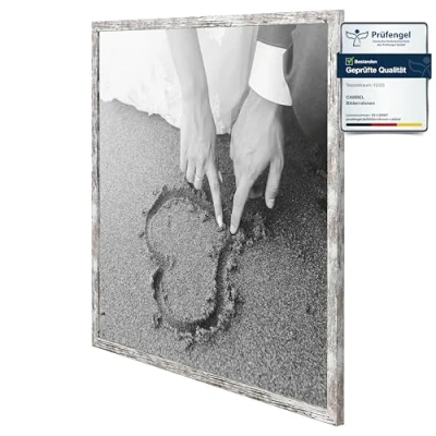 Abbildung von CABBEL 1x Bilderrahmen 60x60 cm Birke Rahmen 1 Pack Dokumentenrahmen, Collage, Poster MDF Holz Posterrahmen Acrylglas Picture Frame, Puzzlerahmen, Bilder, Fotorahmen zum Aufhängen
