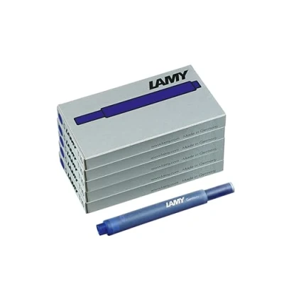 Abbildung von Lamy T10 5er Set Tintenpatronen mit großem Tintenvorrat geeignet für alle Patronenfüllhaltermodelle Inhalt 1,25ml je Patrone 5 Stück pro Päckchen Tintenfarbe blau