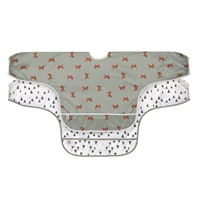Abbildung von LÄSSIG Baby Langarmlätzchen Set 2 Stk. zum Binden Auffangschutz/Long Sleeve Bib Little Forest Fox