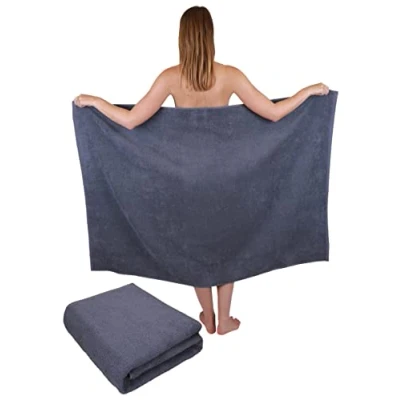 Abbildung von Betz 2 Stück Maxi Duschtücher XXL Badetuch Duschtuch Größe 100x150cm Berlin Farbe Jade