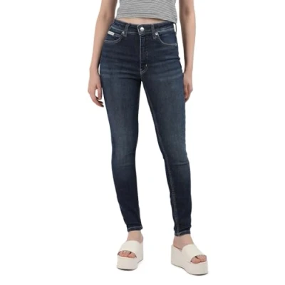 Abbildung von Calvin Klein Jeans HIGH Super Skinny Ankle Fit, Damen, Größe: 31, Denim dark