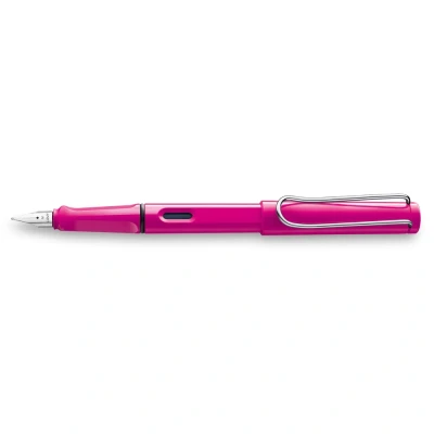 Abbildung von Lamy Safari Füllfederhalter, elegantes Design, coole Stifte, beste Stifte für glattes Schreiben, Journaling und Kalligraphie, Linkshänder, Rosa