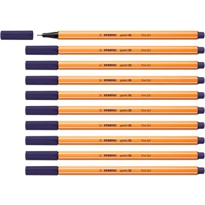 Abbildung von Fineliner STABILO point 88 10er Pack nachtblau