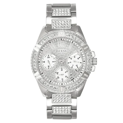 Abbildung von Guess Ladies Sport Uhr silvercoloured, Damen, Größe: One Size, Silver coloured