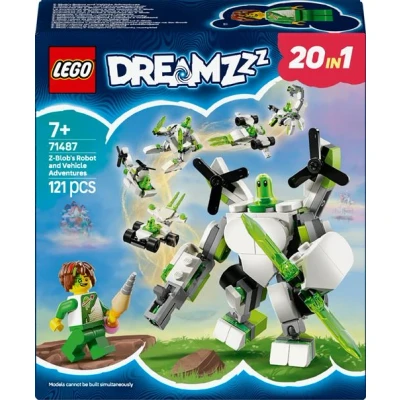 Abbildung von LEGO DREAMZzz Z Blob&#039;s Roboter und Fahrzeugabenteuer, 20 in 1 Spielzeug Mech, für Mädchen Jungen, Kinder ab 7 Jahren, Fantasy Spielset mit der Minifigur Mateo, Versionen von Blob 71487