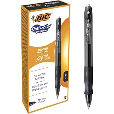 Abbildung von BIC Gel ocity Original Tintenroller, Gelstifte in Schwarz, Strichstärke Medium, Nachfüllbar, 12er Pack