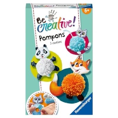 Abbildung von Ravensburger 18429 Be Creative Pompon Tiere, DIY für Kinder ab 6 Jahren