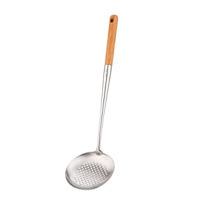 Abbildung von Skimmerlöffel,17inches Schaumlöffel,304 Edelstahl Wok Skimmer