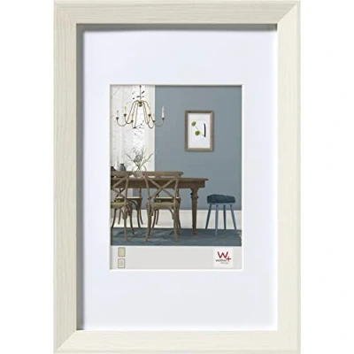 Abbildung von walther design Bilderrahmen weiss 30 x 45 cm mit Passepartout, Fiorito Holzrahmen EF045W