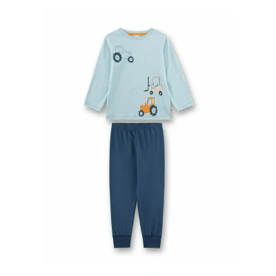 Abbildung von Sanetta Traktor Set Nachtwäsche für Kinder, Größe: 128, Light blue