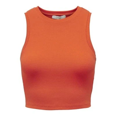 Abbildung von ONLY Damen Onlvilma S/L Cropped JRS Noos Tanktop, Firecracker, XS EU