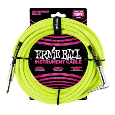 Abbildung von Ernie Ball Instrumentenkabel, 3.05m, Neon Gelb