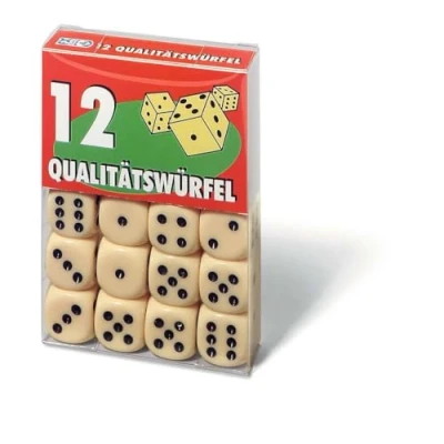 Abbildung von Ravensburger 27097 12 Würfel in Klarsichtbox, Spielzubehör, für die ganze Familie, Qualität, White