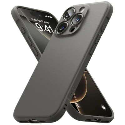 Abbildung von Ringke Onyx Case Kompatibel mit iPhone 16 Pro Hülle, [Fester Griff] rutschfest Schlankes Slim Fit Einzigartige Textur TPU Robuste Stoßfeste Anti Kratzer Handyhülle Gray