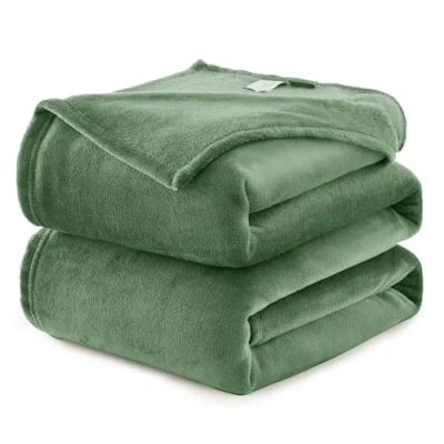 Abbildung von WAVVE Kuscheldecke Flauschig Decke Fleecedecke Sofadecke 230x270 cm Wohndecke Couchdecke, Grün Sofa Leicht, Groß Riesig Sofaüberwurf Weich