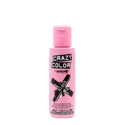 Abbildung von Crazy Color Semi Permanent Hair Dye black 030 100 ml, 1er pack (1 x 115 g)