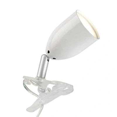 Abbildung von BRILLIANT Lampe Leo LED Klemmleuchte weiß 1x PAR51, GU10, 3W Reflektorlampe inklusive, (300lm, 2700K) Mit Schnurzwischenschalter [Energieklasse F]