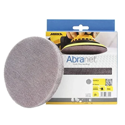 Abbildung von Mirka Abranet Netzschleifscheiben Ø 150mm Klett / 10 Stk Für alle Exzenterschleifer und Schleifmaschinen geeignet zum staubfreien Schleifen von Holz, Spachtel, Lack