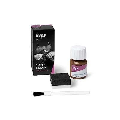 Abbildung von Kaps Super Color Lederfarbe für Naturleder, Synthetik und Textil, Lederfärber, 25 ml, Whisky 168