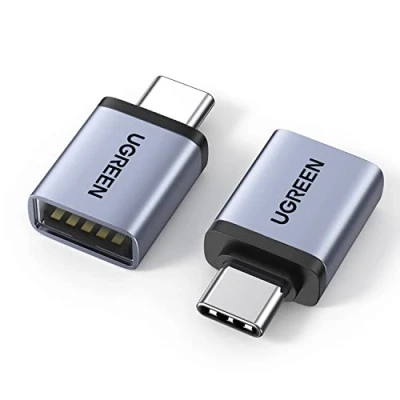 Abbildung von UGREEN Adapter USB C auf (2 Stück) 10Gbps 3.2 Buchse Handy OTG Thunderbolt 4/3 kompatibel mit iPhone16 15 Serie MacBook Pro M4 Mac Mini Galaxy S24 usw. (Grau)
