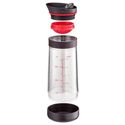 Abbildung von Tefal Ingenio K20730 Dressing Mixer Durchmesser:19 cm Material: Kunststoff Leicht zu reinigen Spülmaschinengeeignet Farbe: Rot / Schwarz Transparent