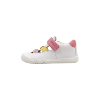 Abbildung von Geox Steppieup GIRL Riemensandalette für Kinder, Größe: 20, White/pink Schuhe