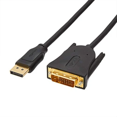 Abbildung von Amazon Basics, DisplayPort auf DVI Kabel, mit vergoldeten Anschlüssen, 1.8 m/6 Feet, Schwarz